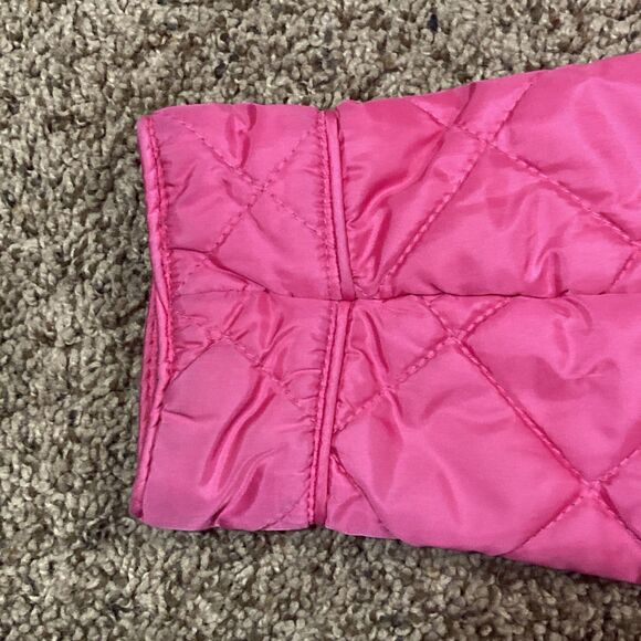 Tommy Hilfiger Girls Pink Diamond Quilted Barn Jacket Coat Size 4T - Picture 9 of 13